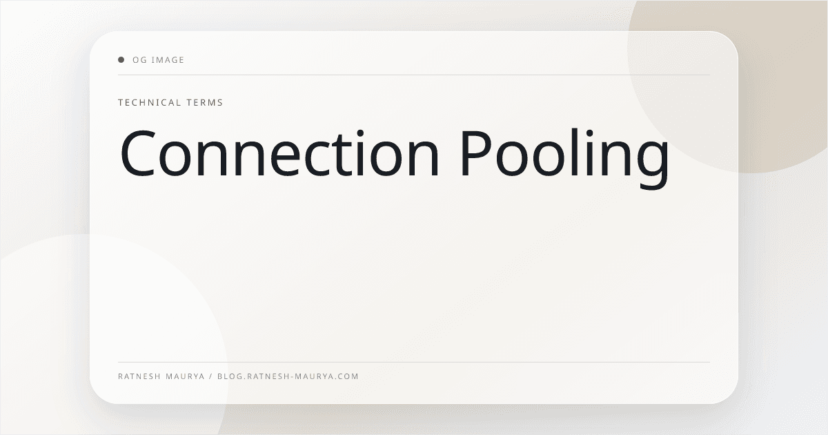 Connection Pooling