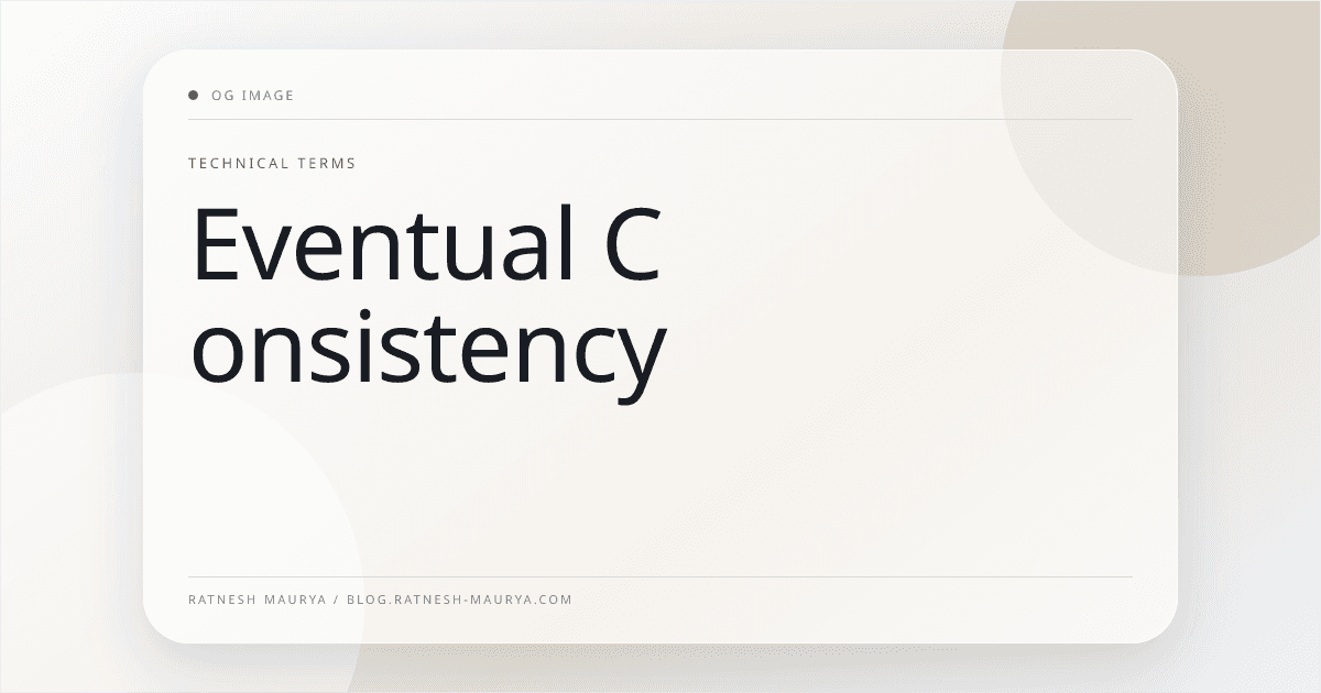 Eventual Consistency