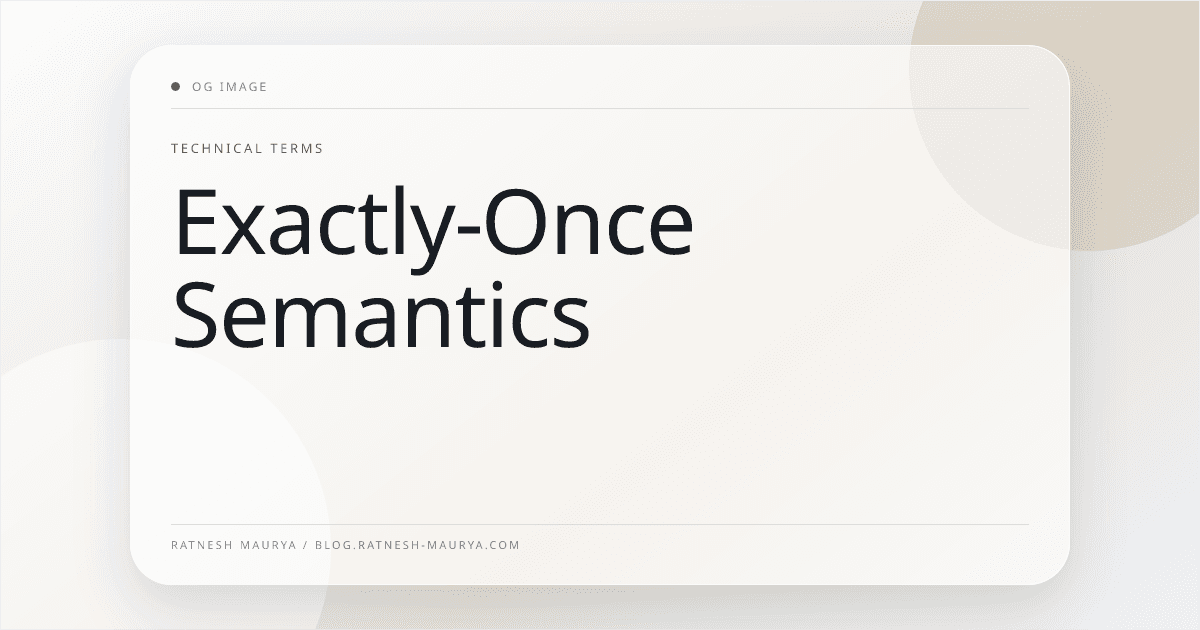 Exactly-Once Semantics