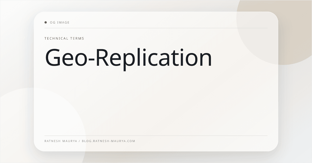 Geo-Replication
