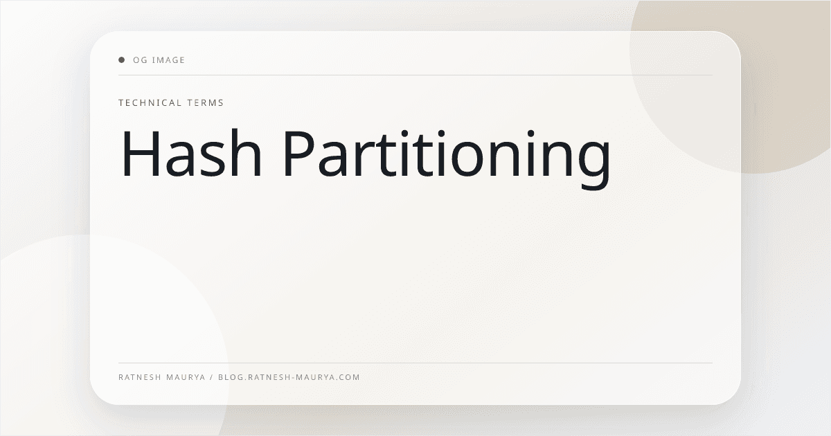 Hash Partitioning