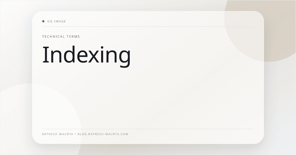 Indexing