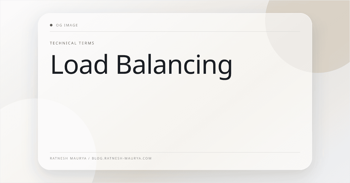 Load Balancing