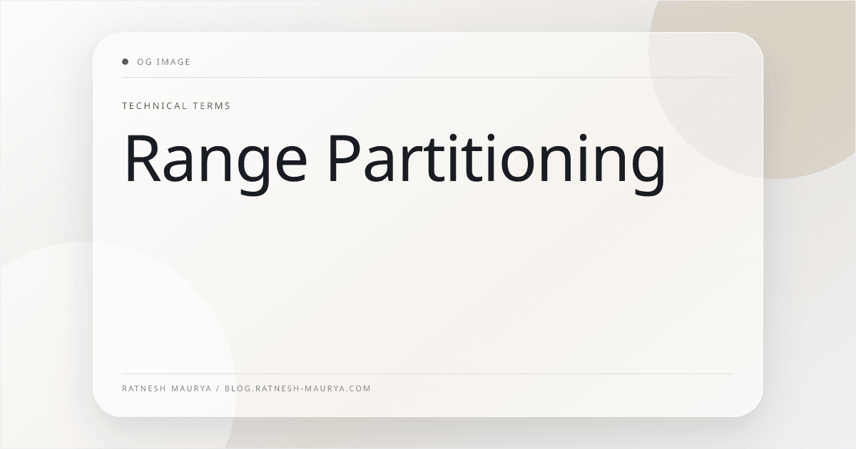 Range Partitioning