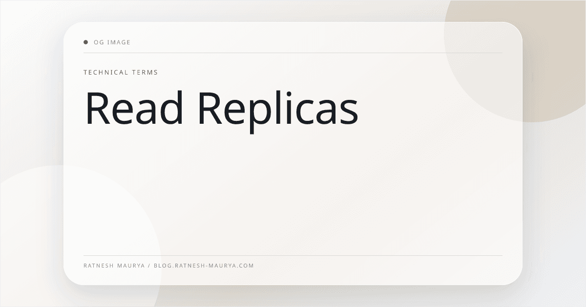 Read Replicas