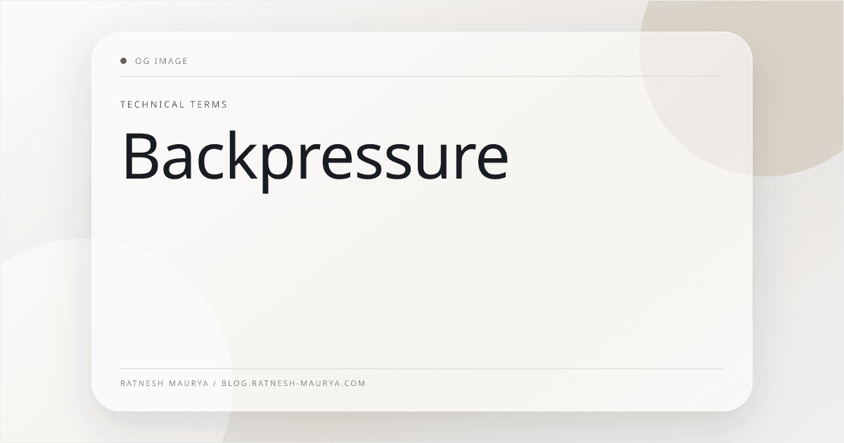 Backpressure
