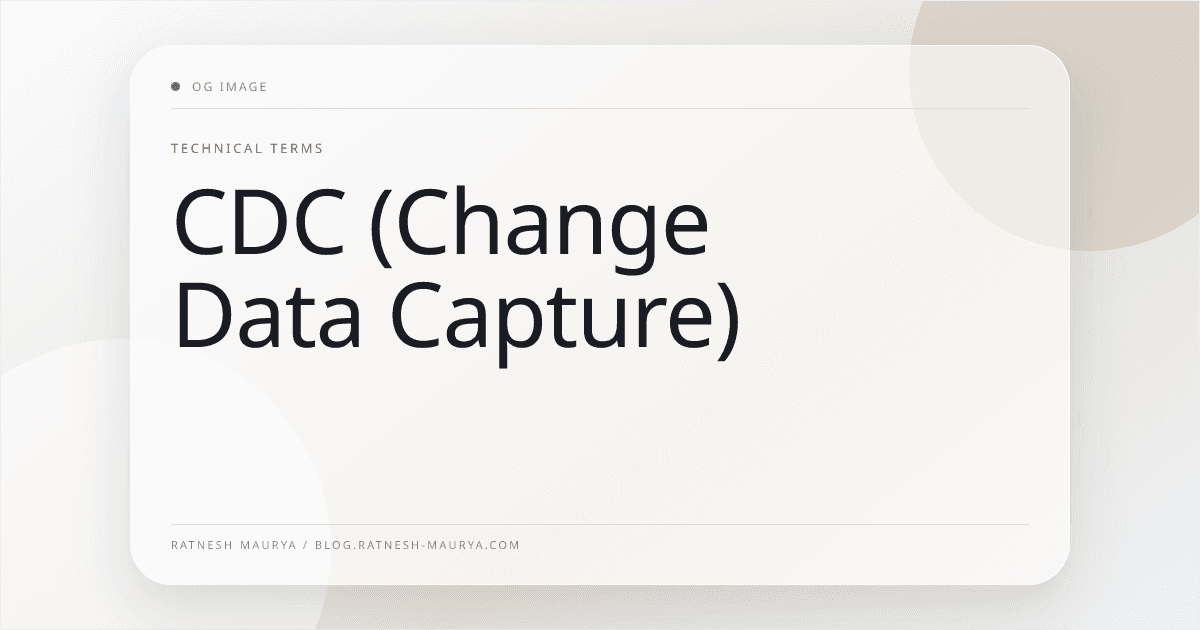 CDC (Change Data Capture)