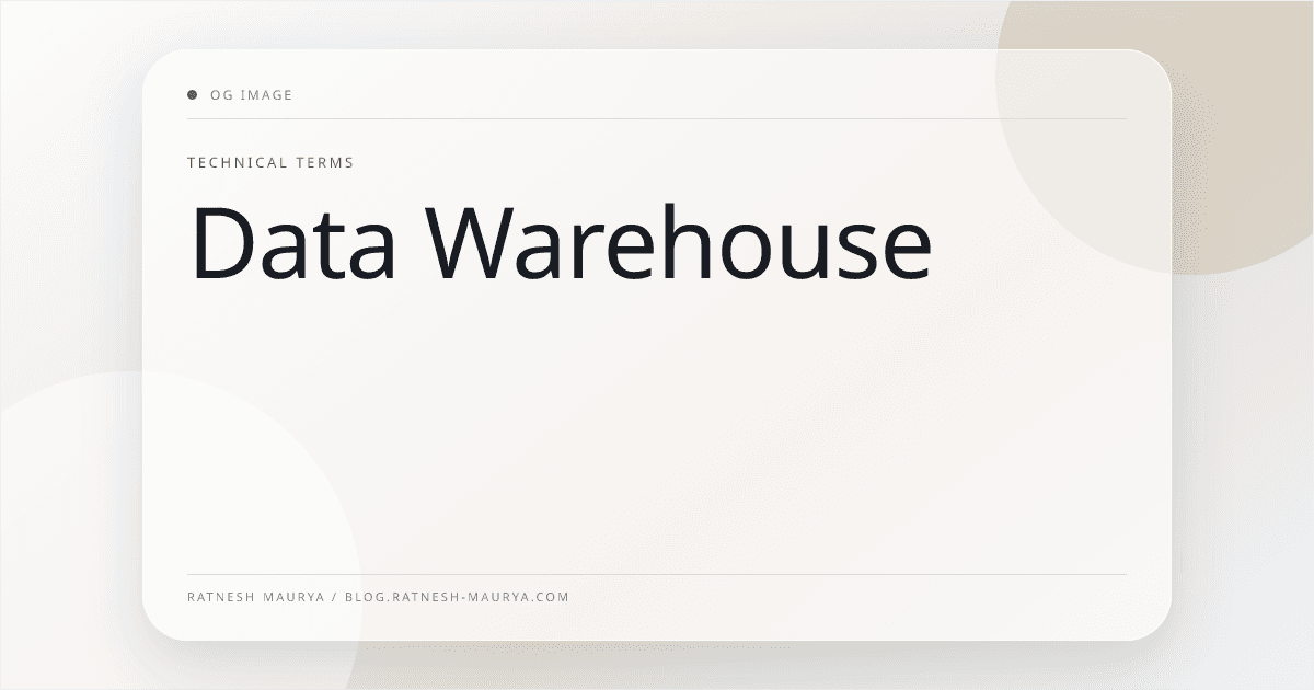 Data Warehouse