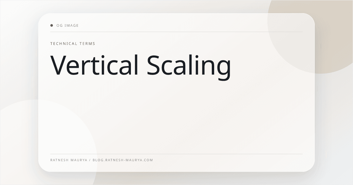 Vertical Scaling
