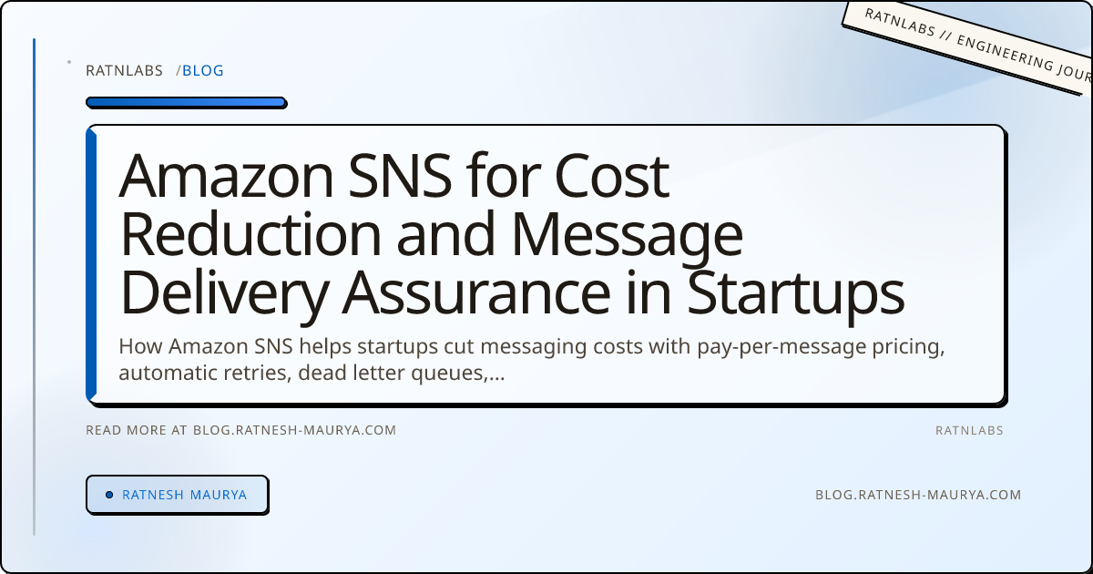 Amazon SNS for Cost Reduction and Message Delivery Assurance in Startups