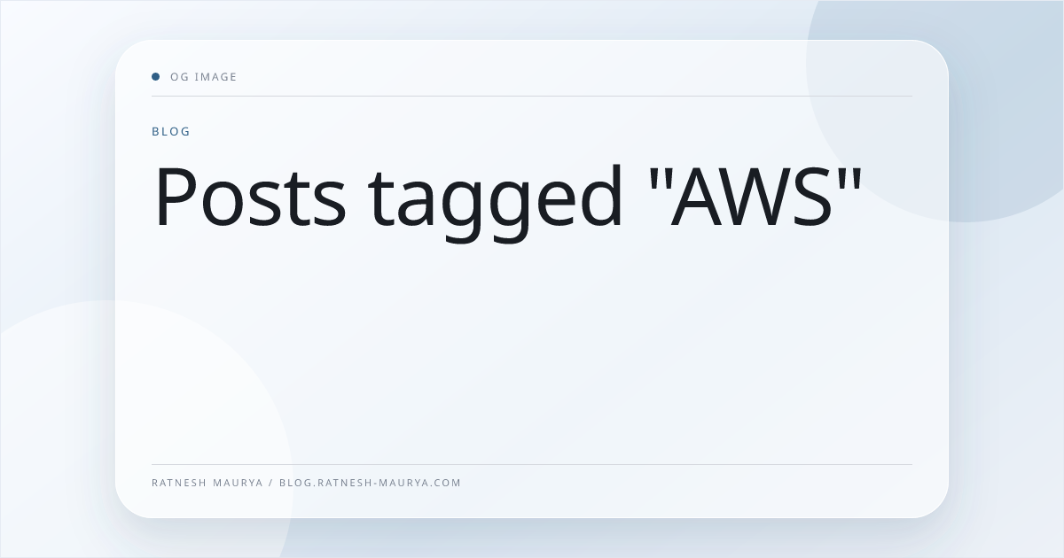 Posts tagged "Aws"