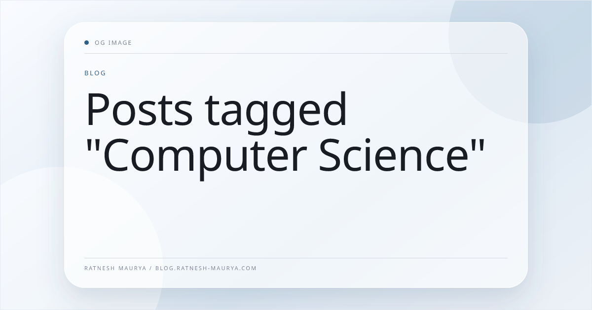 Posts tagged "Computer Science"