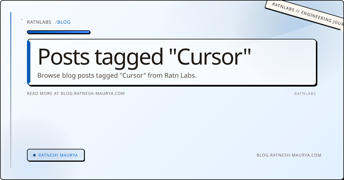 Posts tagged "Cursor"