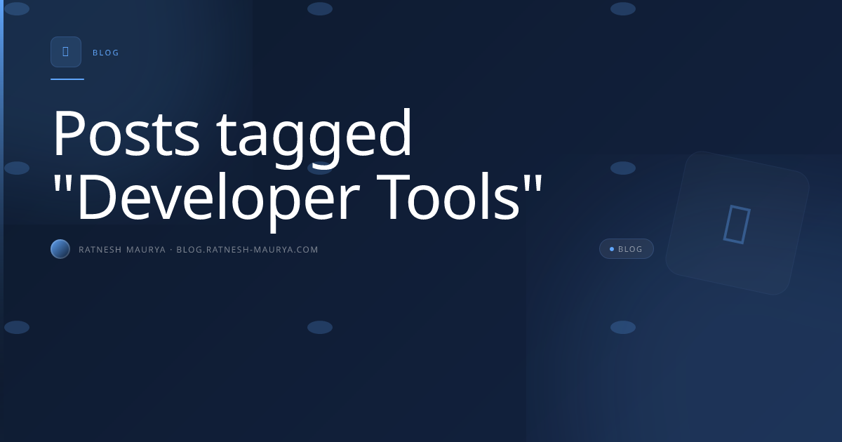 Posts tagged "Developer Tools"