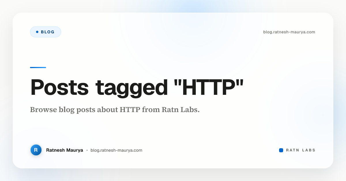 Posts tagged "Http"