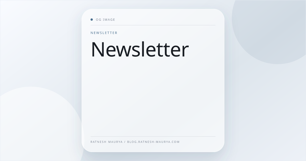 Newsletter — Ratn Labs
