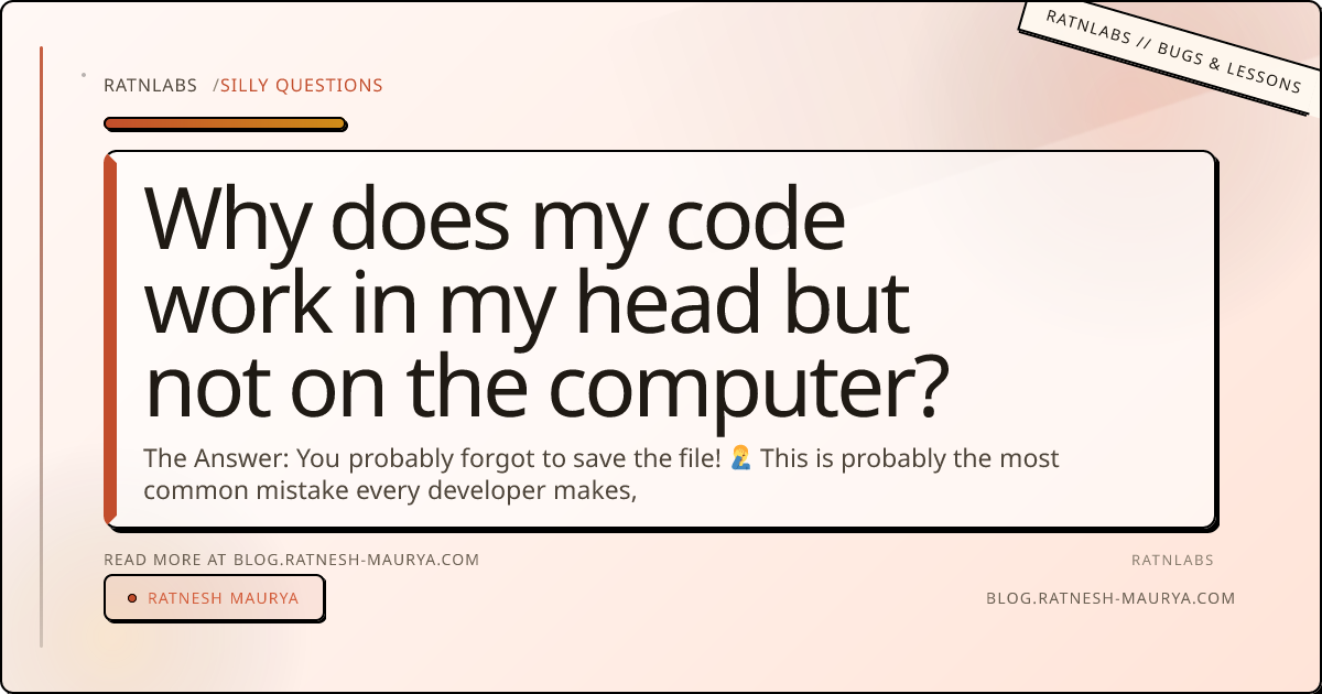 Why does my code work in my head but not on the computer?