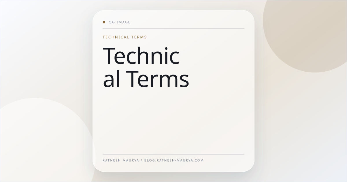 Technical Terms